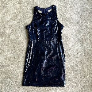 Blue sequin dress. Lulus size L